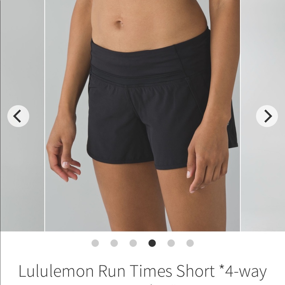 Lululemon run times short 4 inch